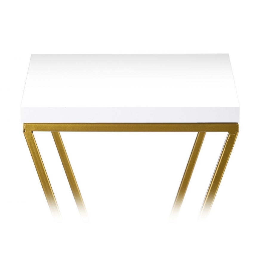 Blomstativ LOFT 70x24 cm guld/hvid