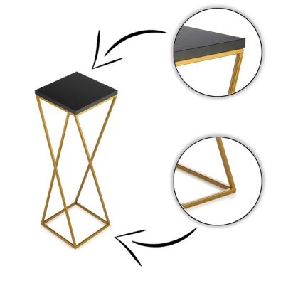 Blomstativ LOFT 70x24 cm guld/sort
