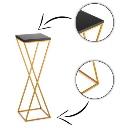 Blomstativ LOFT 70x24 cm guld/sort