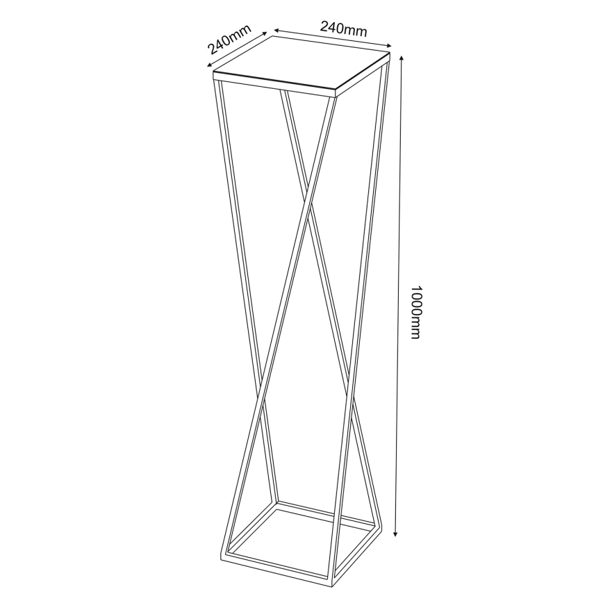Blomsterkrukke 100x24 cm guldfarvet