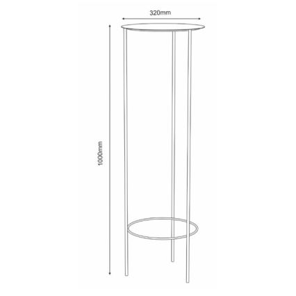 Blomsterkrukke 100x32 cm hvid