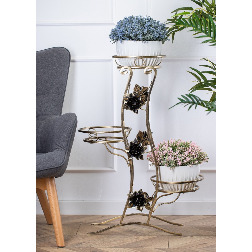 Blomsterkrukke 100x70 cm guldfarvet