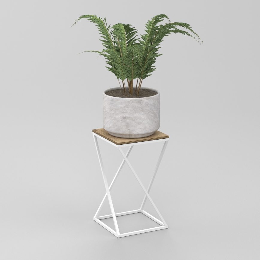 Blomsterkrukke 40x24 cm hvid
