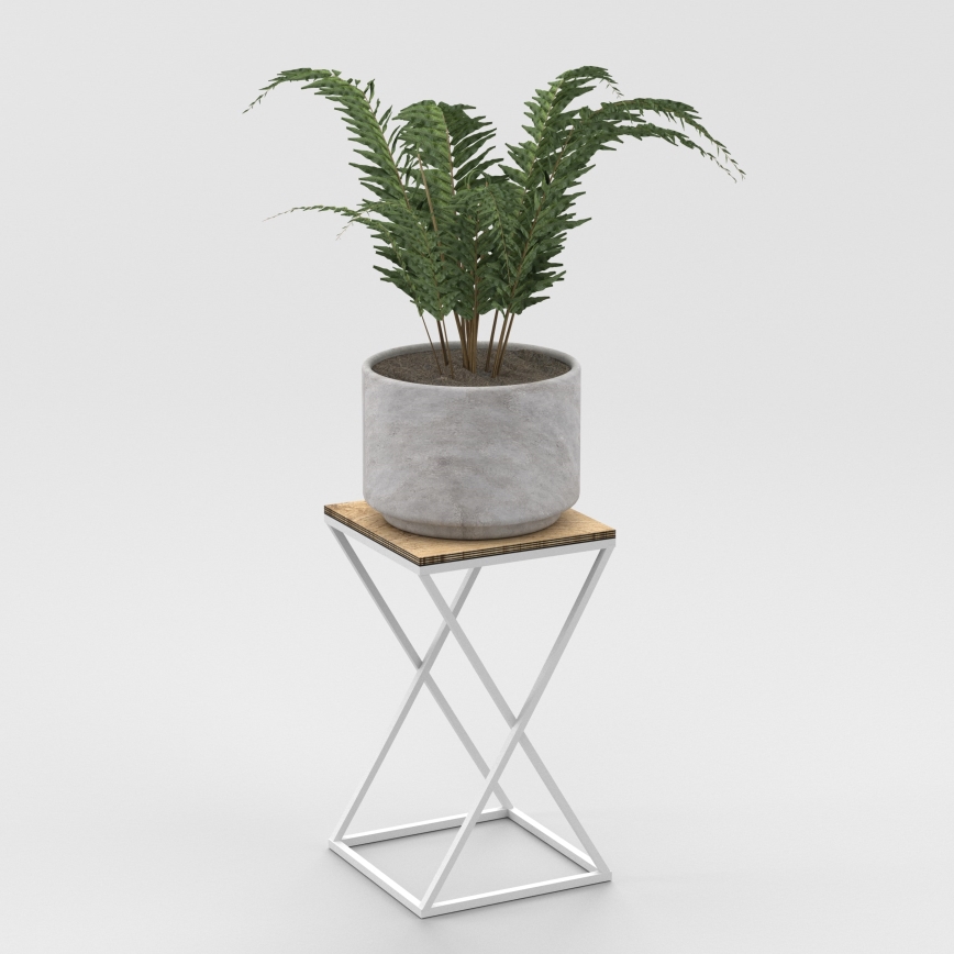 Blomsterkrukke 40x24 cm hvid