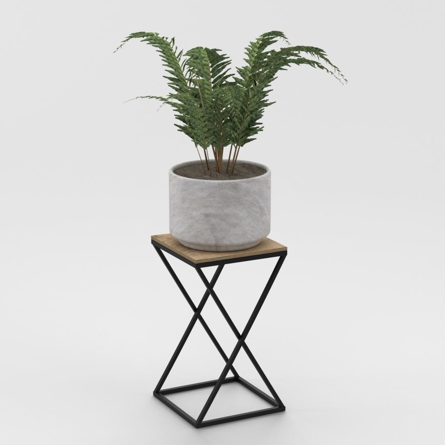 Blomsterkrukke 40x24 cm sort