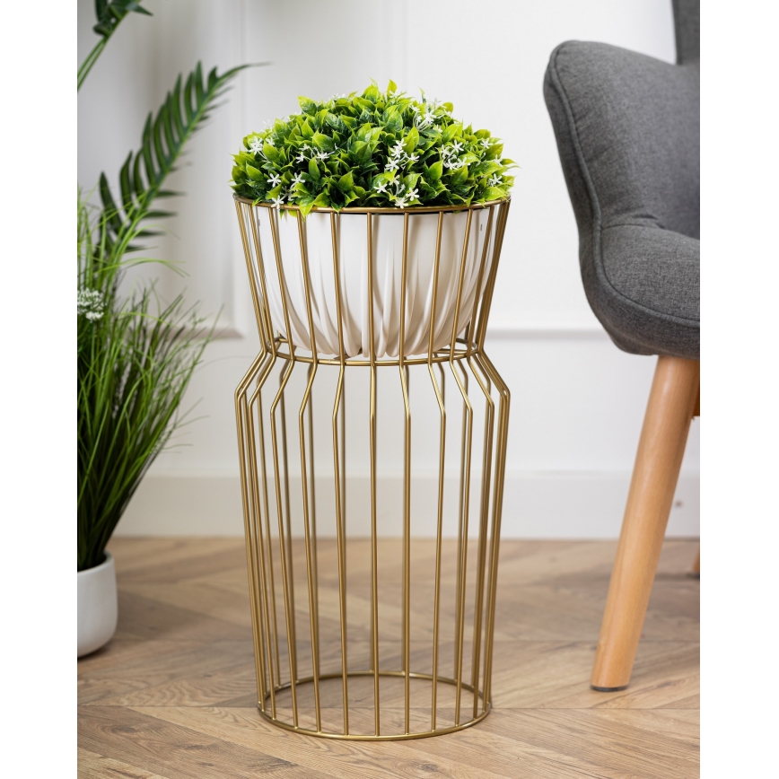 Blomsterkrukke 50x26 cm guldfarvet