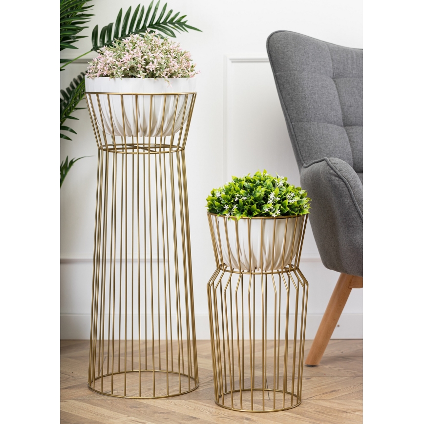 Blomsterkrukke 50x26 cm guldfarvet