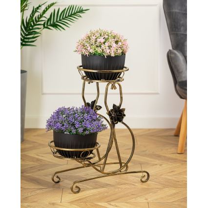 Blomsterkrukke 64x54 cm guldfarvet