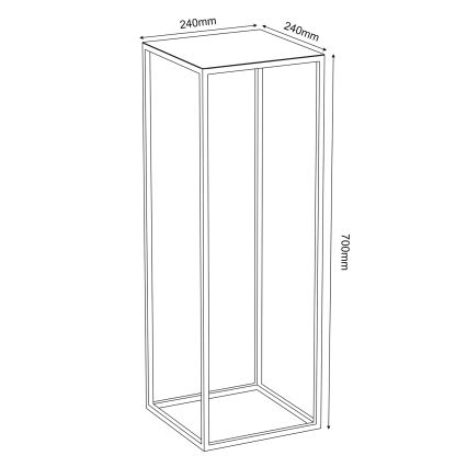 Blomsterkrukke 70x24 cm guldfarvet