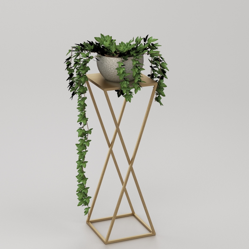 Blomsterkrukke 70x24 cm gylden