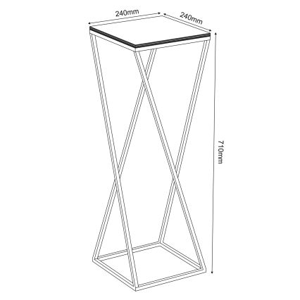 Blomsterkrukke 70x24 cm hvid