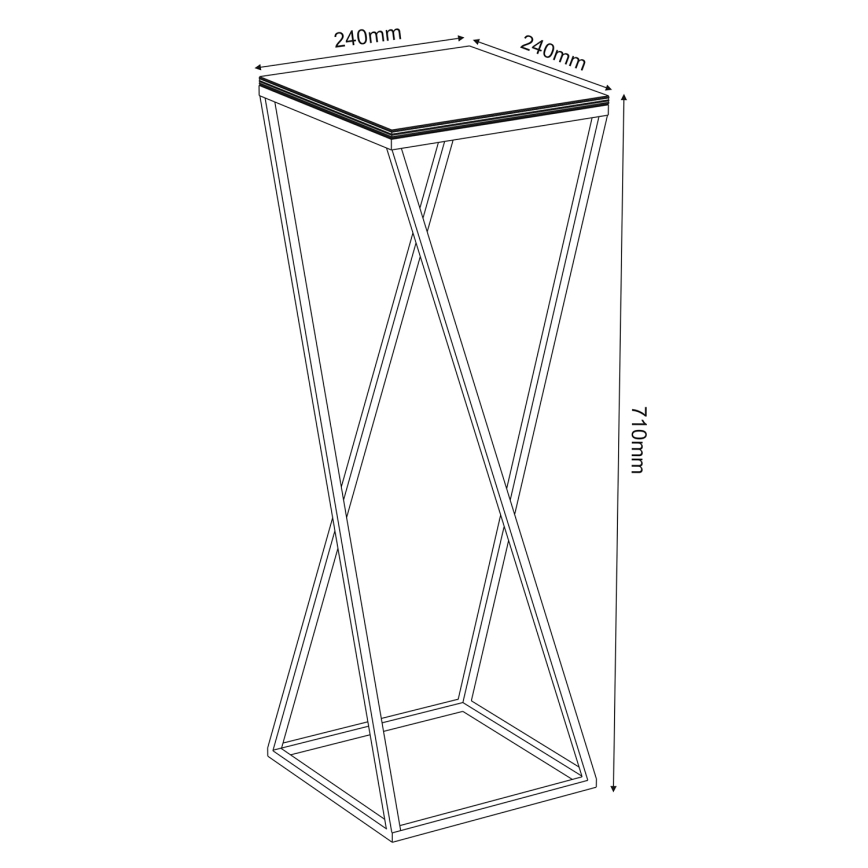 Blomsterkrukke 70x24 cm hvid