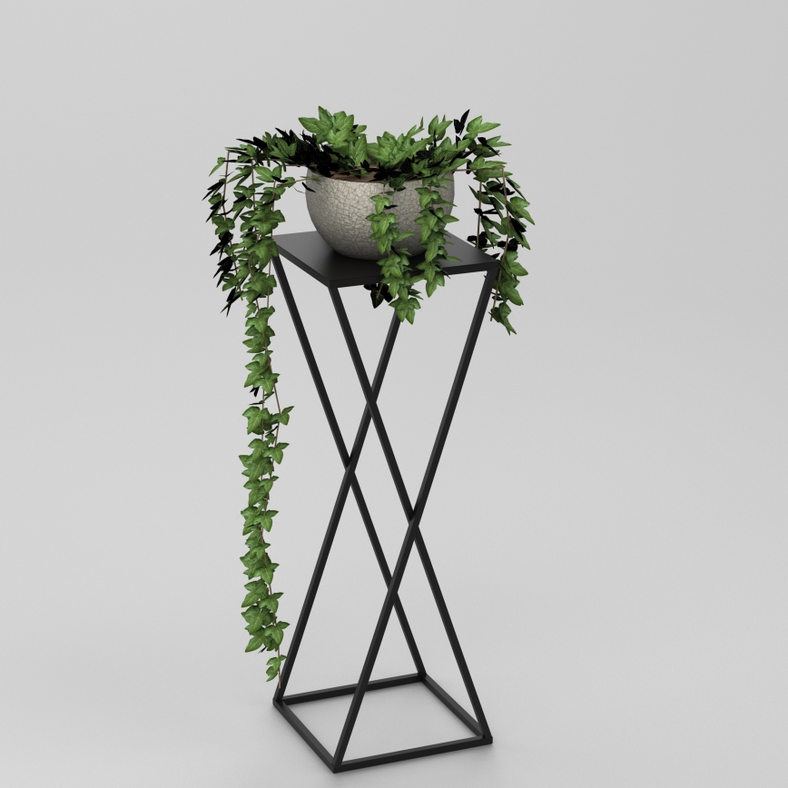 Blomsterkrukke 70x24 cm sort