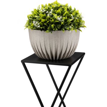 Blomsterkrukke 95x78 cm sort