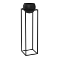Blomsterkrukke i metal 111,3x29 cm sort
