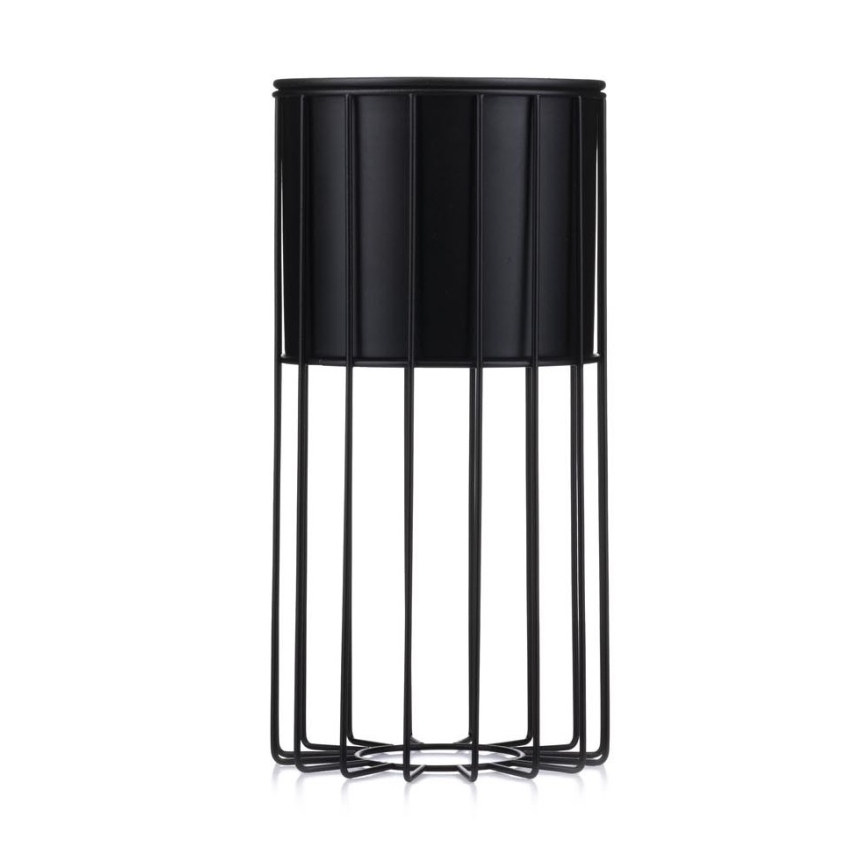 Blomsterkrukke metal LOFT 42x20 cm sort