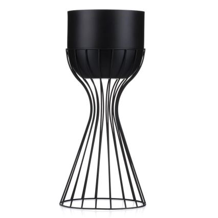 Blomsterkrukke metal LOFT 46x20 cm sort