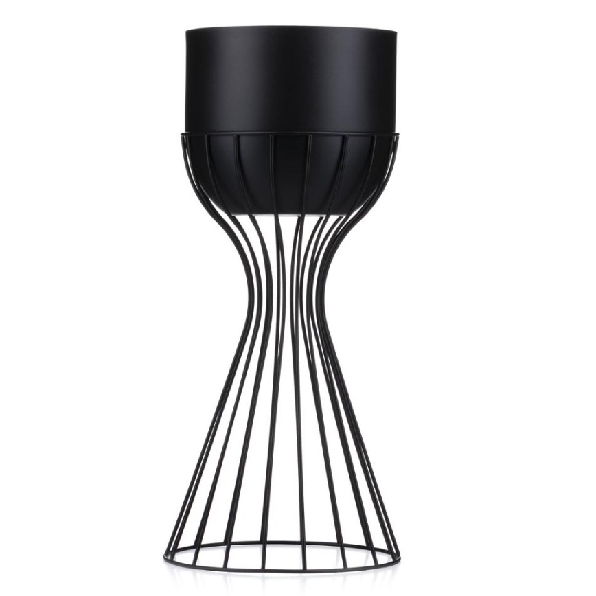 Blomsterkrukke metal LOFT 46x20 cm sort