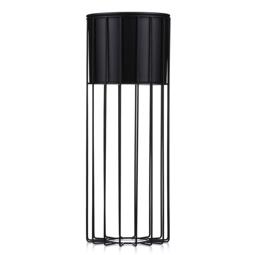 Blomsterkrukke metal LOFT 55x20 cm sort