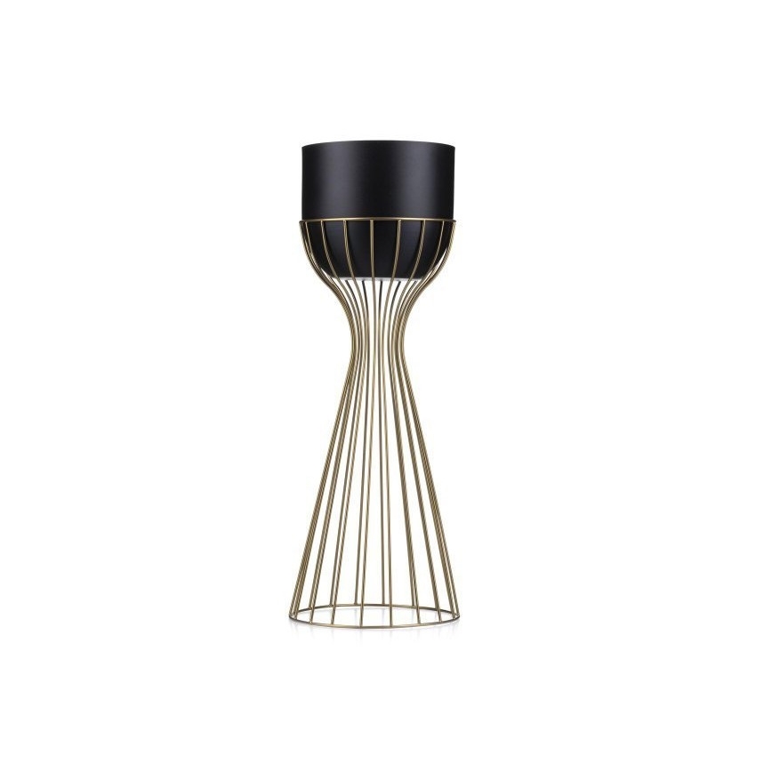 Blomsterkrukke metal LOFT 56x20 cm guldfarvet/sort