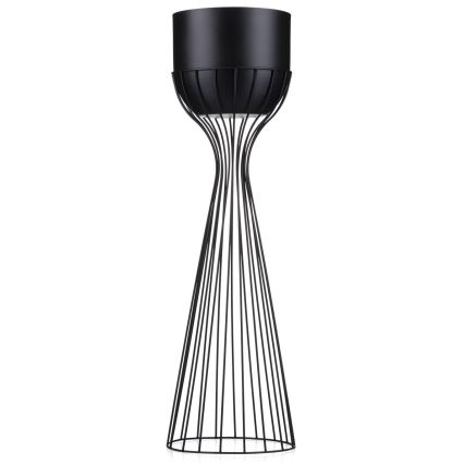 Blomsterkrukke metal LOFT 68x20 cm sort
