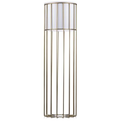 Blomsterkrukke metal LOFT 70x20 cm guldfarvet/hvid