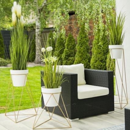 Blomsterpotteholder TRIANGL 40x45 cm i guld