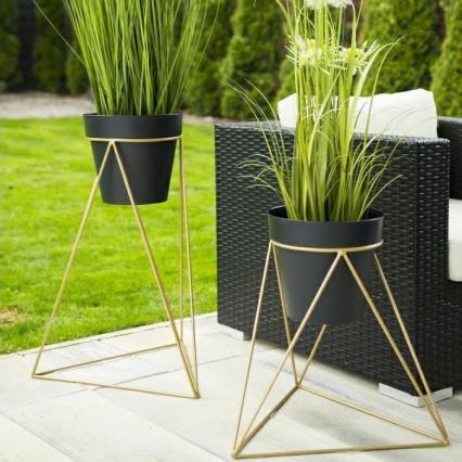 Blomsterpotteholder TRIANGL 40x45 cm i guld