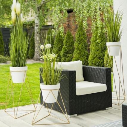 Blomsterpotteholder TRIANGL 90x50 cm guld