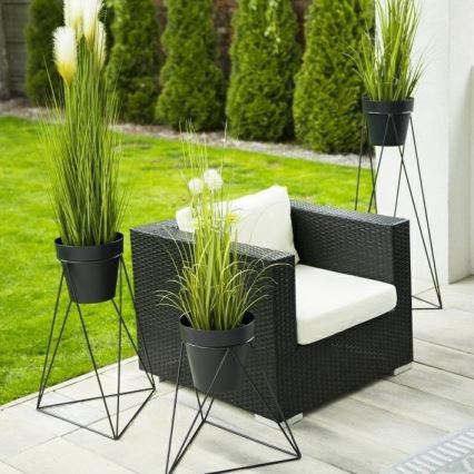 Blomsterpotteholder TRIANGL 90x50 cm sort