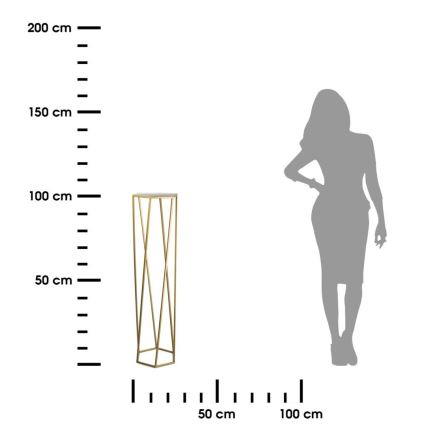 Blomsterstativ 100x24 cm guldfarvet