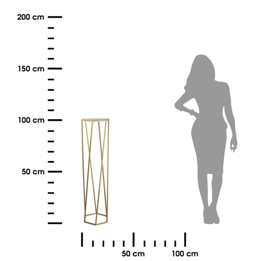 Blomsterstativ 100x24 cm guldfarvet