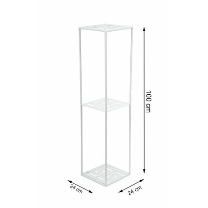 Blomsterstativ 100x24 cm hvid