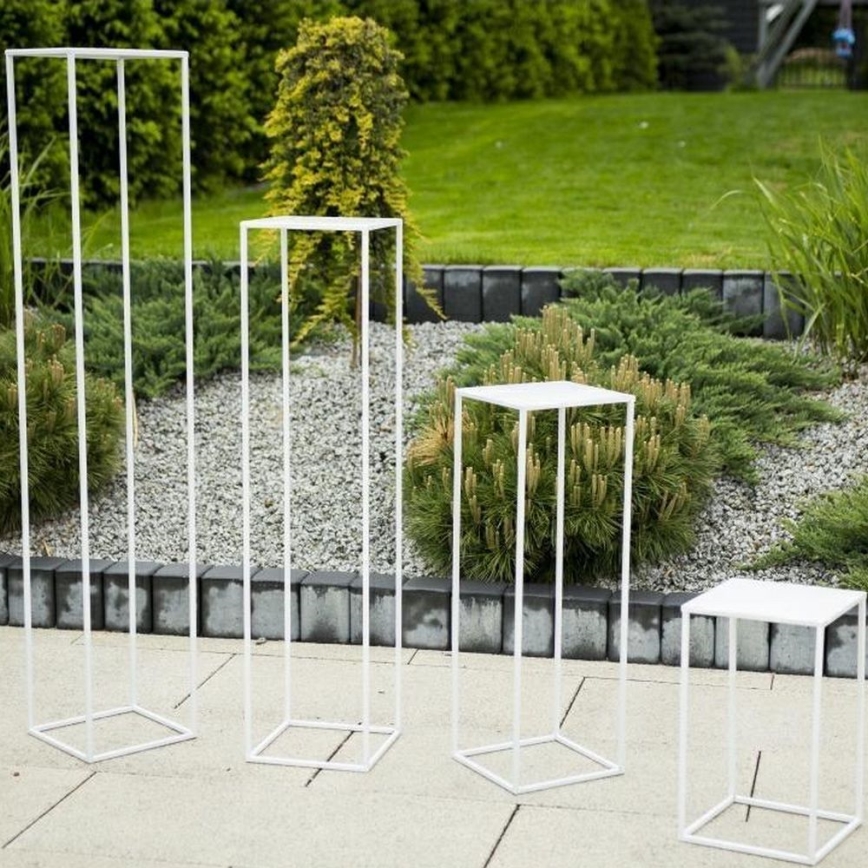 Blomsterstativ 100x24 cm hvid