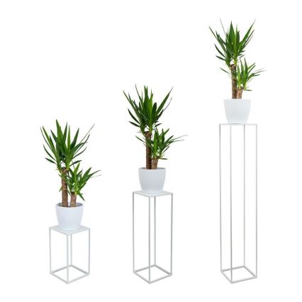 Blomsterstativ 100x24 cm hvid