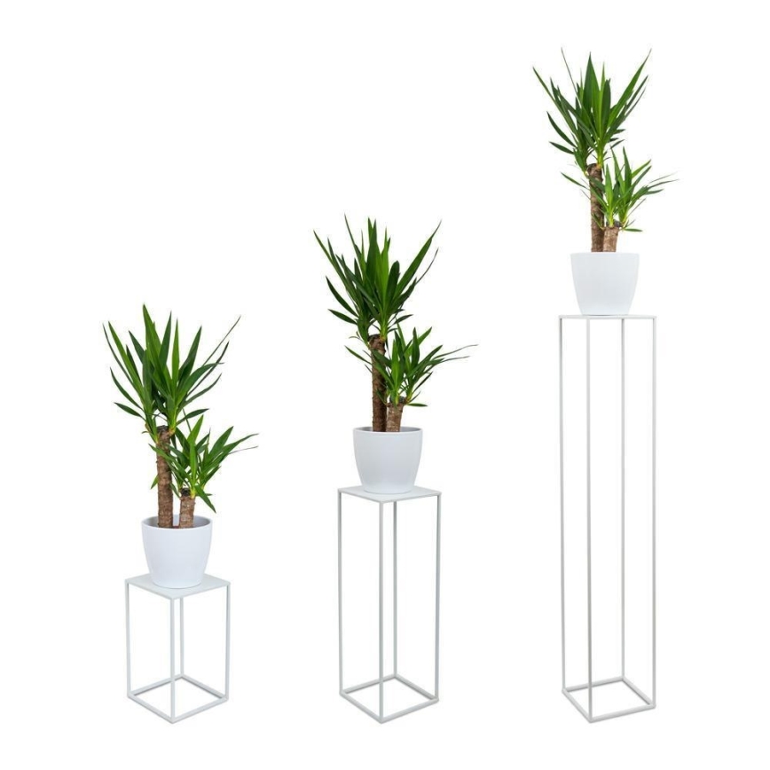 Blomsterstativ 100x24 cm hvid