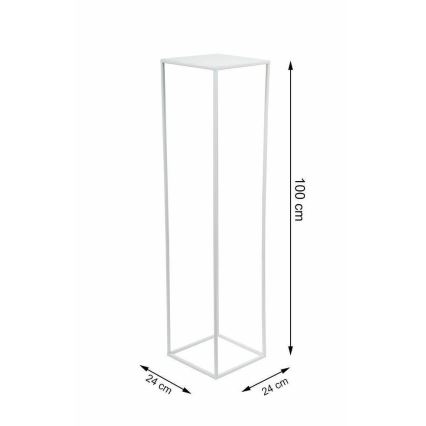 Blomsterstativ 100x24 cm hvid