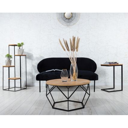 Blomsterstativ 110x40 cm sort/brun