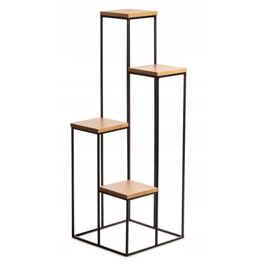 Blomsterstativ 110x40 cm sort/brun