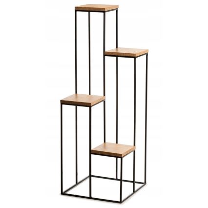Blomsterstativ 110x40 cm sort/brun