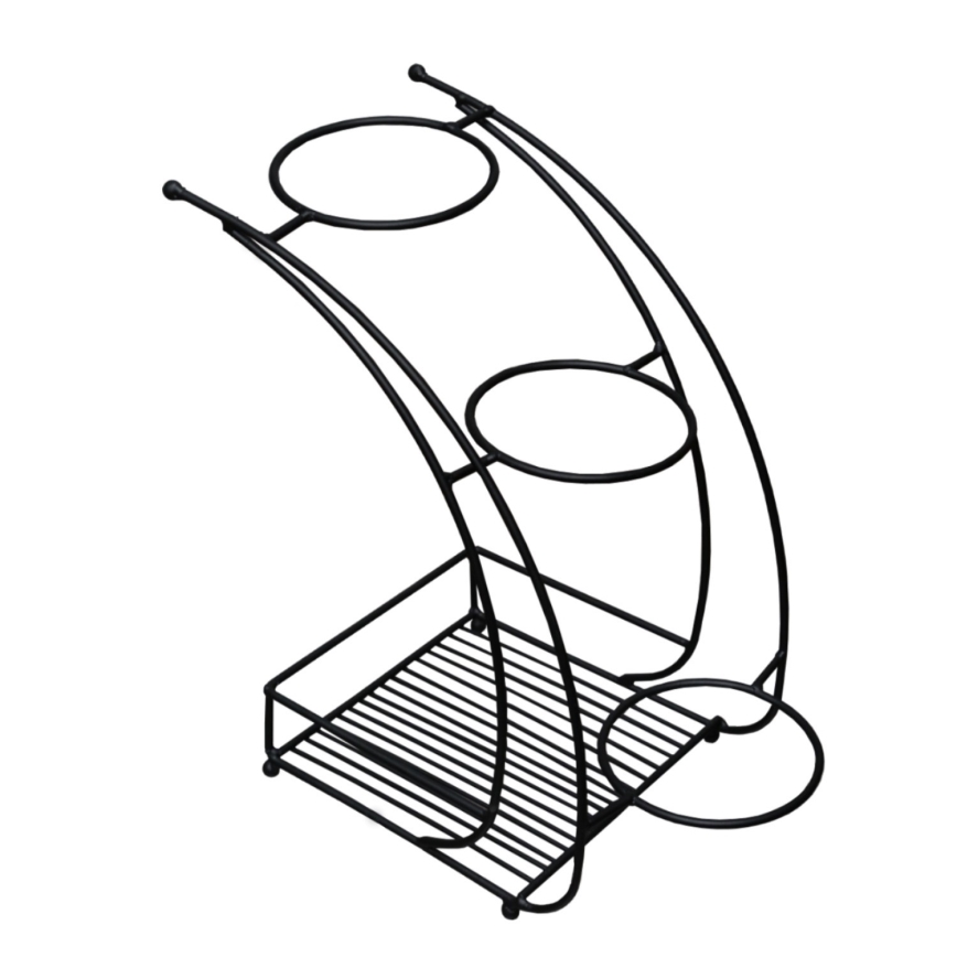Blomsterstativ 37x19 cm sort/metal