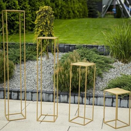 Blomsterstativ 40x24 cm guldfarvet