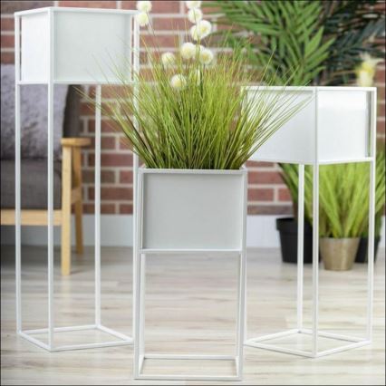 Blomsterstativ 50x24 cm hvid