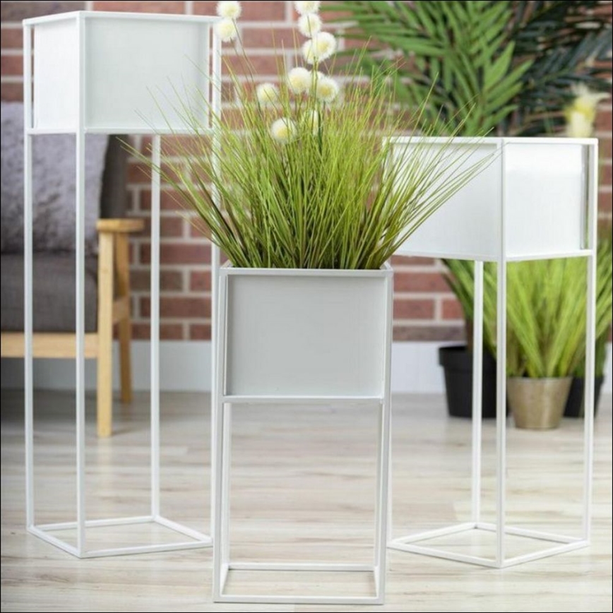 Blomsterstativ 50x24 cm hvid
