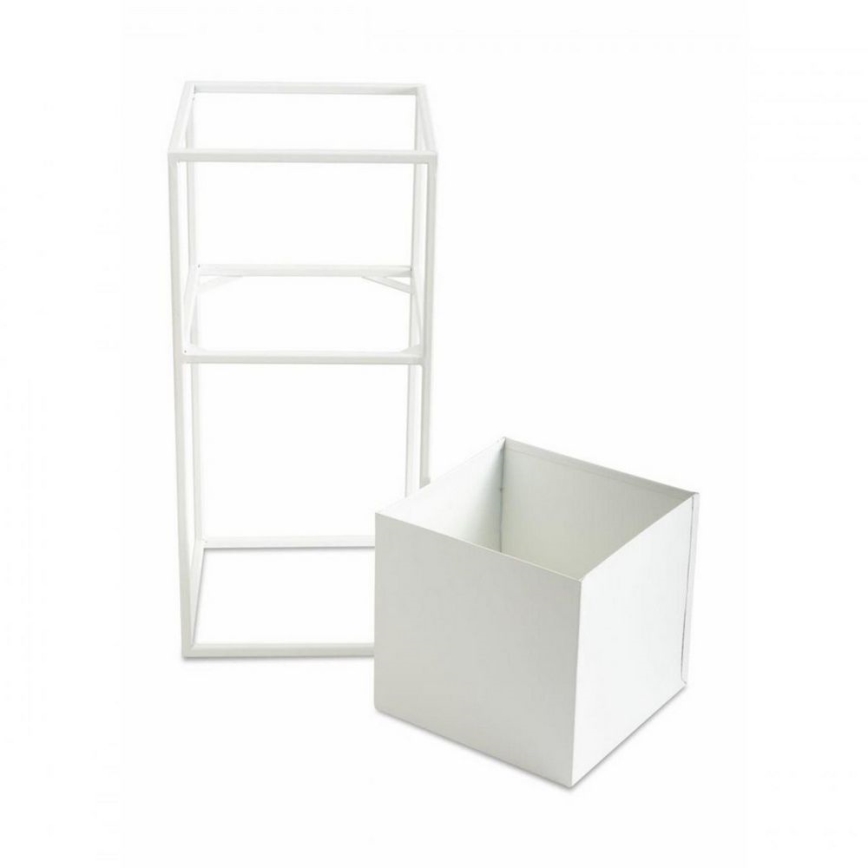Blomsterstativ 50x24 cm hvid
