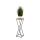 Blomsterstativ 70x24 cm sort/brun