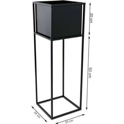 Blomsterstativ 70x24 cm sort