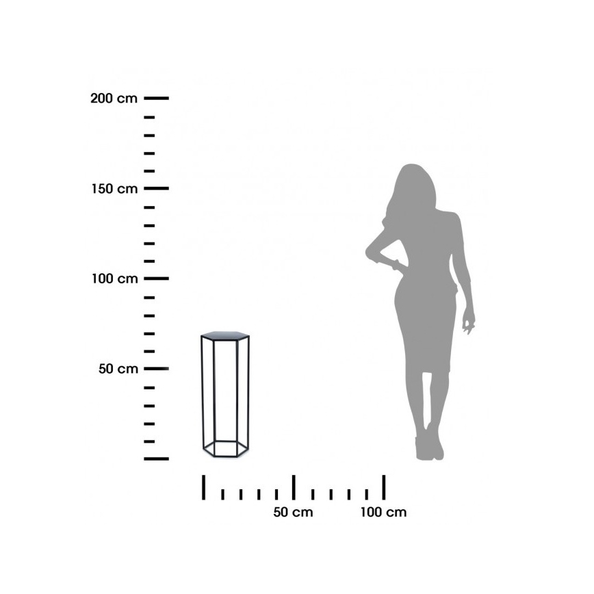 Blomsterstativ 70x24 cm sort
