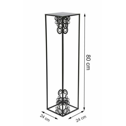 Blomsterstativ 80x24 cm sort