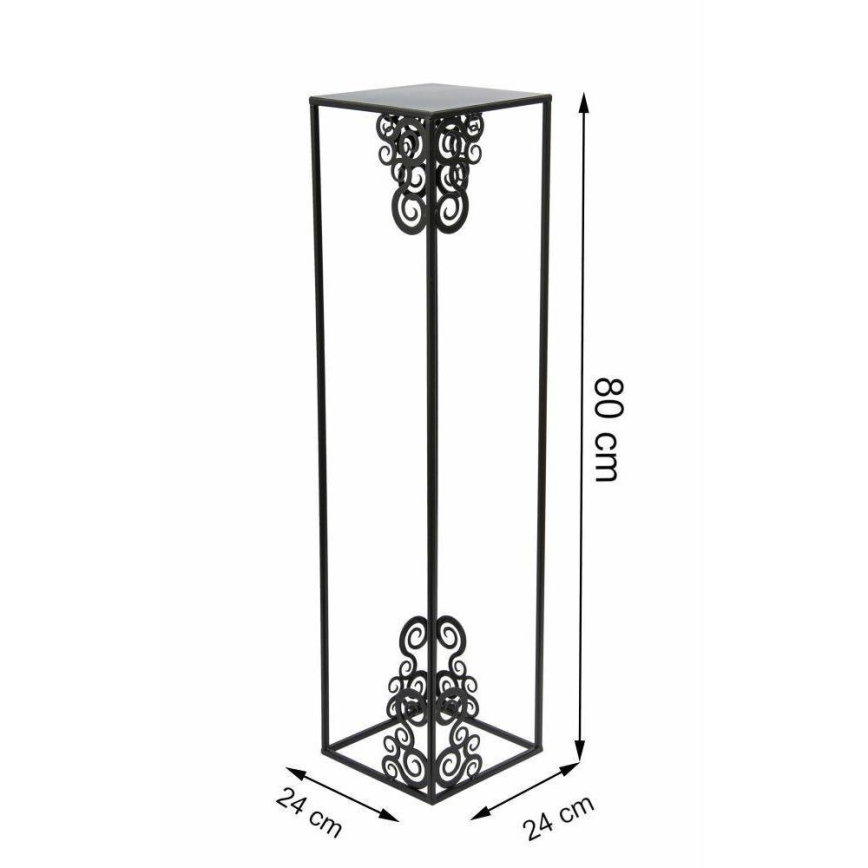 Blomsterstativ 80x24 cm sort